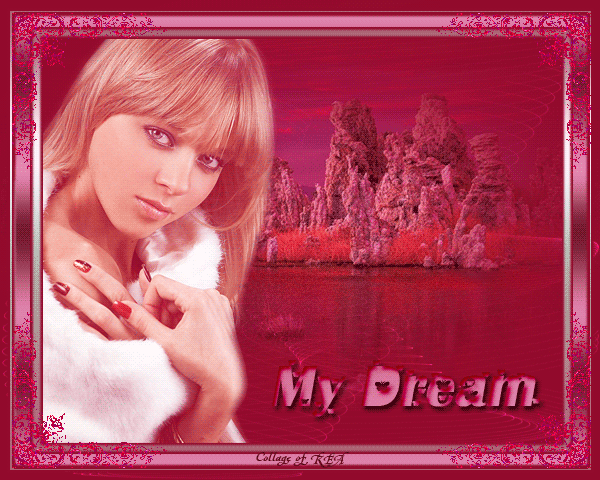 Красивая анимация, анимационная картинка, картинка, открытка, изображение девушки от Елена Красюкова Красивая блондинка, надпись My dream